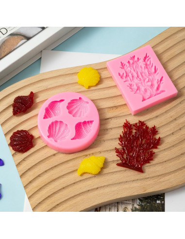 Molde de Silicona para Fondant Marino Elfkitwang - 6 Piezas