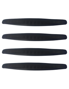 4 Tiras de Protección para Parachoques AUXBC, Goma Negra