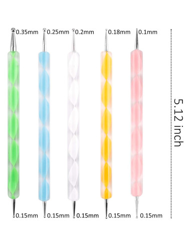 Conjunto de Herramientas de Punteado Mandala Augshy 19 Piezas