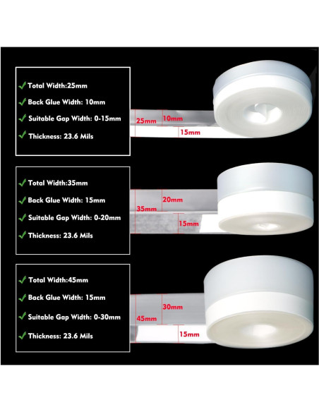 Sellos de Tira de Silicona APORNI 5m Aislante Impermeable