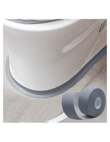 Tira de Sellado Autoadhesiva PVC 3.8CM x 3.2M Gris UIOCSSC