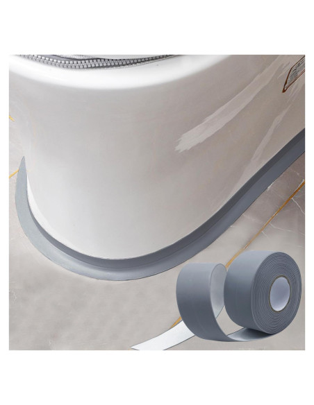 Tira de Sellado Autoadhesiva PVC 3.8CM x 3.2M Gris UIOCSSC