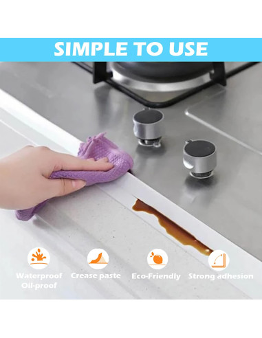 Tira de Sellado Autoadhesiva PVC 3.8CM x 3.2M Gris UIOCSSC