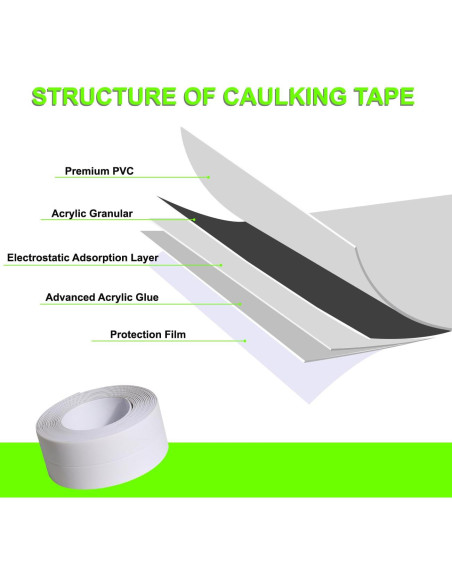 Cinta de Calafateo Autoadhesiva Impermeable AdhesiveX 3.05m
