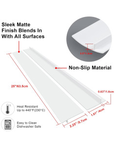 Cubierta de Espacio entre Estufa y Encimera SameTech 63.5cm Blanco 2
