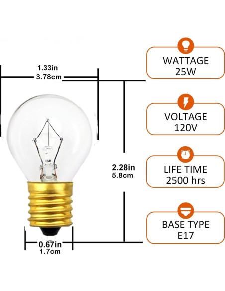 Bombilla de Lava 25W E17 Original para Lámpara 14.5"