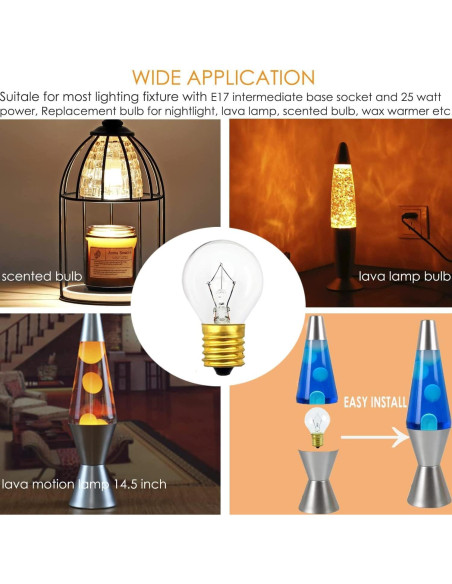 Bombilla de Lava 25W E17 Original para Lámpara 14.5"