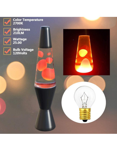 Bombilla de Lava 25W E17 Original para Lámpara 14.5"