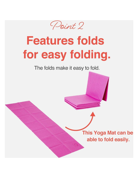 Colchoneta de Yoga Plegable Primasole 4mm Rosa Azalea