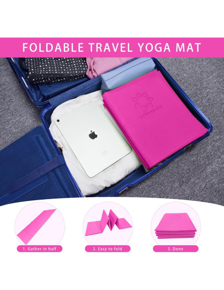 Colchoneta de Yoga Plegable Primasole 4mm Rosa Azalea