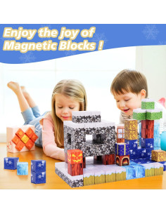 100 Bloques Magnéticos de Construcción - Juguetes Educativos 3-10 Años 2