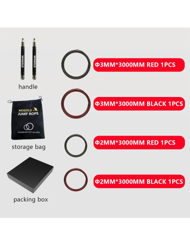 Cuerda de Velocidad MOGOLD 2-en-1 Ajustable para Boxeo y CrossFit