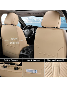 Cubiertas de Asientos Coverado Beige Universales Impermeables 2