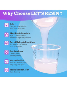 Kit de Fabricación de Moldes de Silicona LET'S RESIN 580g 2