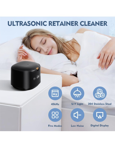 Limpiador Ultrasónico BRNMLD para Dentaduras y Joyería 45kHz