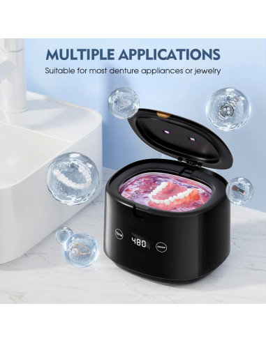 Limpiador Ultrasónico BRNMLD para Dentaduras y Joyería 45kHz