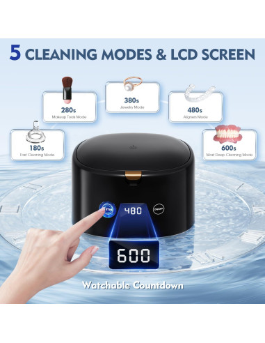 Limpiador Ultrasónico BRNMLD para Dentaduras y Joyería 45kHz