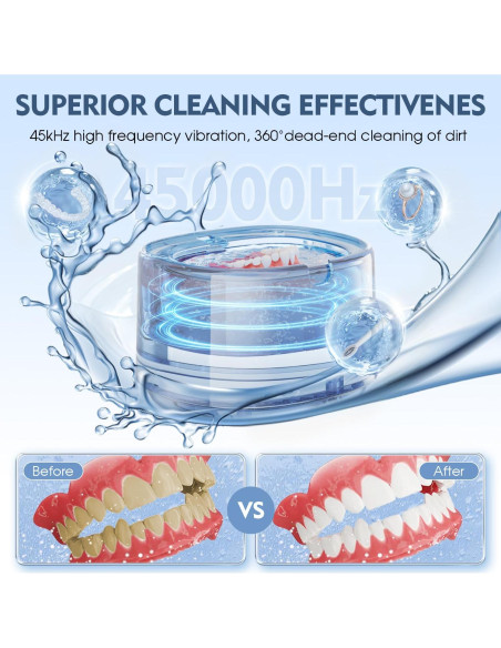 Limpiador Ultrasónico BRNMLD para Dentaduras y Joyería 45kHz