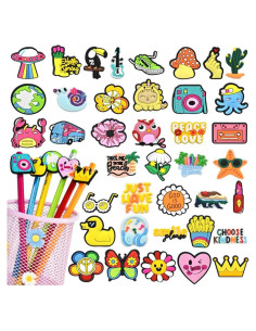 40 Adornos para Lápices Xuixi - Decoraciones Divertidas para Niños