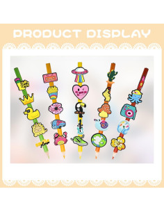 40 Adornos para Lápices Xuixi - Decoraciones Divertidas para Niños 2