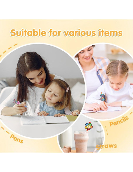 40 Adornos para Lápices Xuixi - Decoraciones Divertidas para Niños