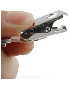 Clips de Insignia de Metal E-outstanding 20PCS con Correas PVC 2