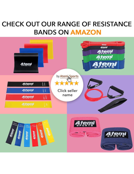 Bandas de Resistencia Atemi Sports con Mangos y Anclaje - 4 Niveles