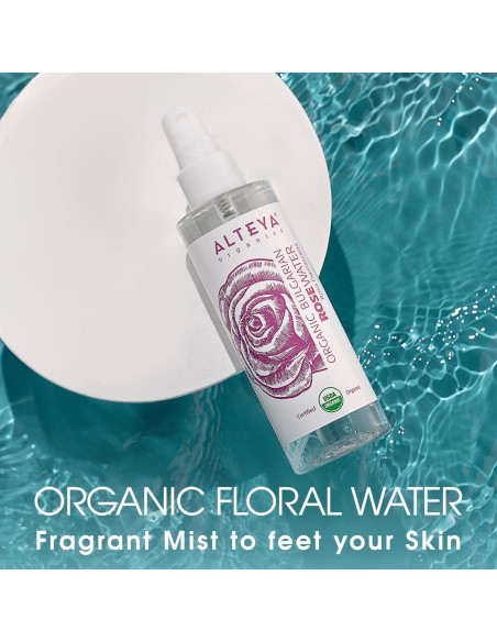 Agua de Rosa Orgánica Alteya 100ml - Certificada USDA
