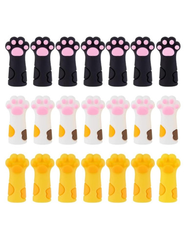 30 Adornos de Lápiz Silicona Garra de Gato Arricraft