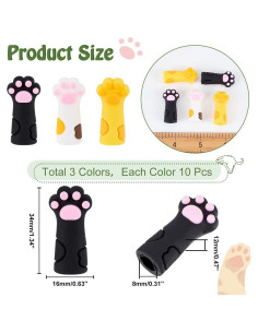 30 Adornos de Lápiz Silicona Garra de Gato Arricraft 2