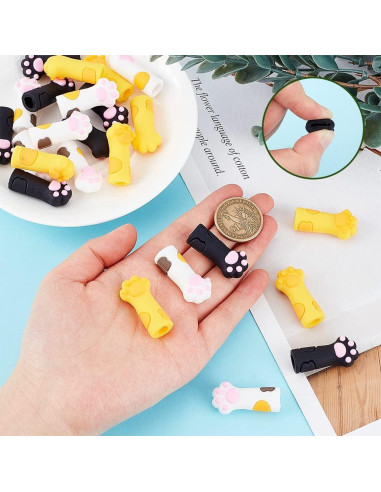 30 Adornos de Lápiz Silicona Garra de Gato Arricraft