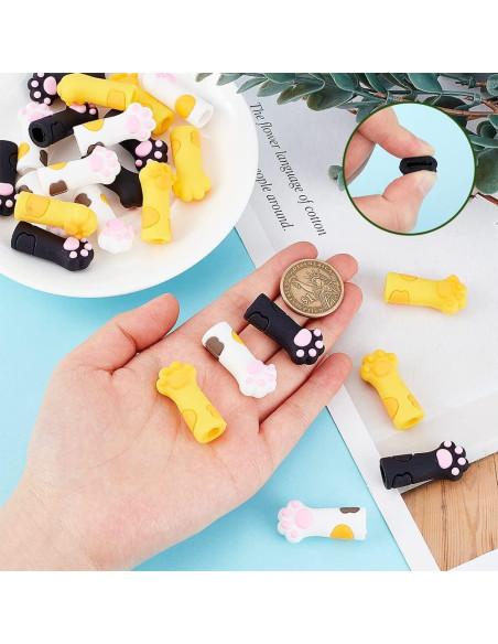 30 Adornos de Lápiz Silicona Garra de Gato Arricraft