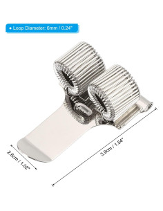 Portapenas metálico PATIKIL 3Pcs clips organizadores plata 2