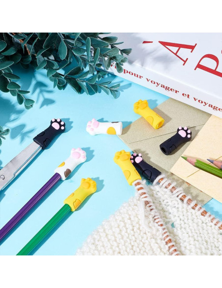 30 Adornos de Lápiz Silicona Garra de Gato Arricraft