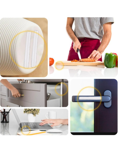 20 Tiras de Silicona Transparente Vellax 7.1 cm x 1 cm Antideslizantes