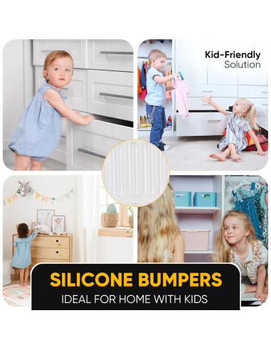 20 Tiras de Silicona Transparente Vellax 7.1 cm x 1 cm Antideslizantes