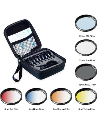 Kit de Lentes de Filtro Apexel 52mm para Cámara Smartphone