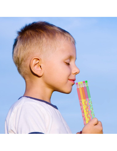 30 Lápices Aromatizados con Toppers de Fruta Leinuosen