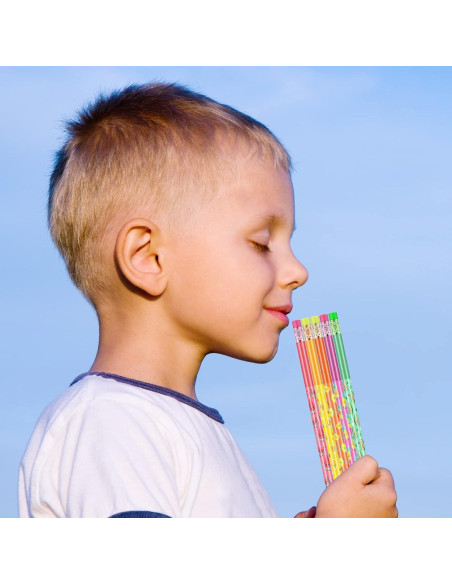30 Lápices Aromatizados con Toppers de Fruta Leinuosen