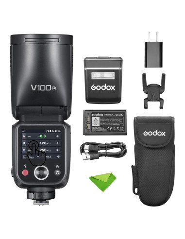 Flash Godox V100-N 100Ws TTL para cámaras Nikon - Pantalla Táctil