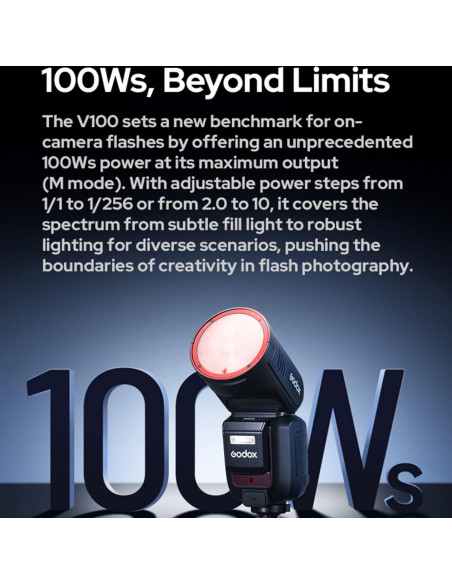 Flash Godox V100-N 100Ws TTL para cámaras Nikon - Pantalla Táctil