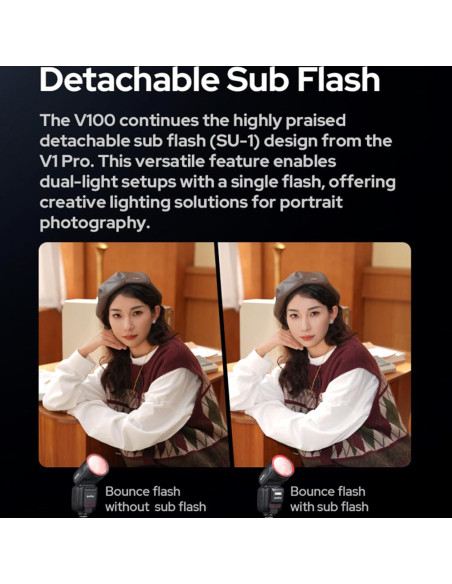 Flash Godox V100-N 100Ws TTL para cámaras Nikon - Pantalla Táctil