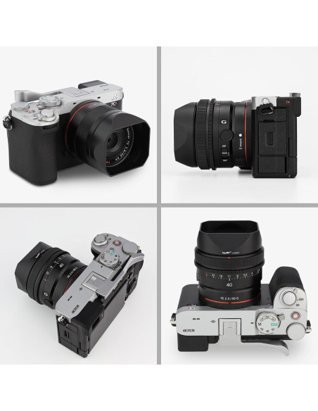 Capucha de Lente Metálica Cuadrada Haoge LH-S245N para Sony FE