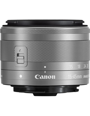 Lente Zoom Canon EF-M 15-45mm f/3.5-6.3 IS STM Plata