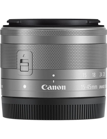 Lente Zoom Canon EF-M 15-45mm f/3.5-6.3 IS STM Plata