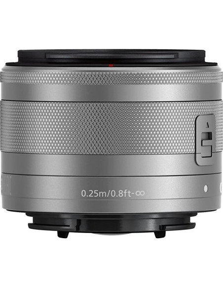 Lente Zoom Canon EF-M 15-45mm f/3.5-6.3 IS STM Plata