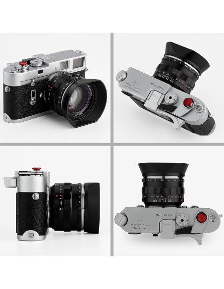 Capucha de lente cuadrada Haoge LH-VM35MB para Voigtlander 35mm 40mm 50mm