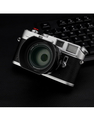 Capucha de lente cuadrada Haoge LH-VM35MB para Voigtlander 35mm 40mm 50mm