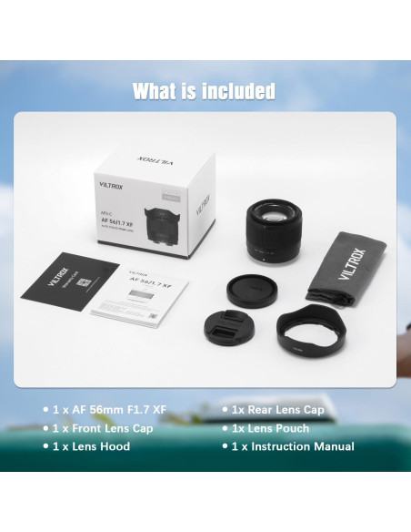 Lente VILTROX 56mm F1.7 Autofocus para Fujifilm X-Mount