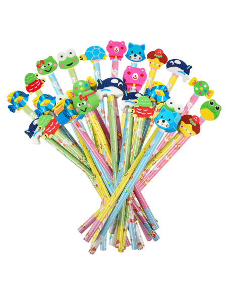 Lápices Lindos con Borradores Animales DIYASY - 50 Pcs